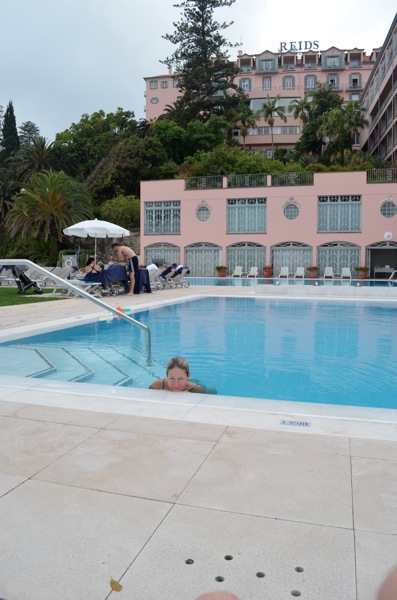 Chilling at the pool. 