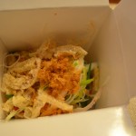 Inside was a delicious thai noodle dish with lobster.