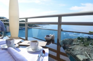 Breakfast by the sea.