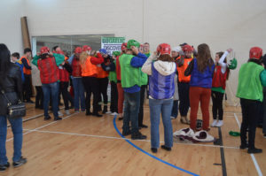 Getting ready for Hurling drills.