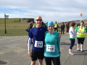 Getting ready to run the 5 Miler.