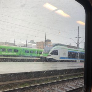 Helsinki greeted us with a snowstorm!